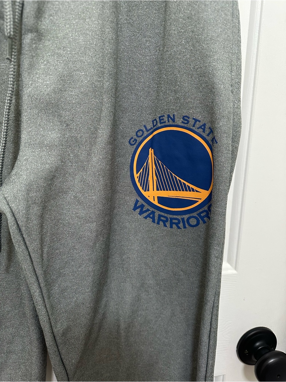 0345 NBA Gray Sweatpants with Blue and Gold 'Curry 30' Graphics size medium - Picture 4 of 10